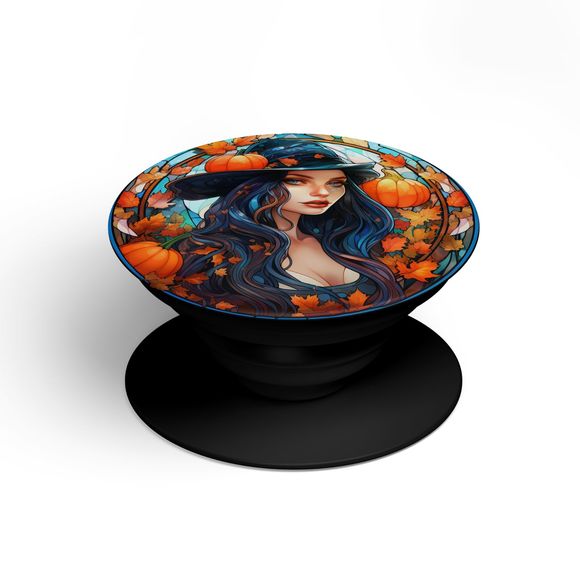 Fall Leaves and Halloween Pumpkins Cell Phone Womn Pop Sockets Swappable PopGrip - Picture 7 of 13